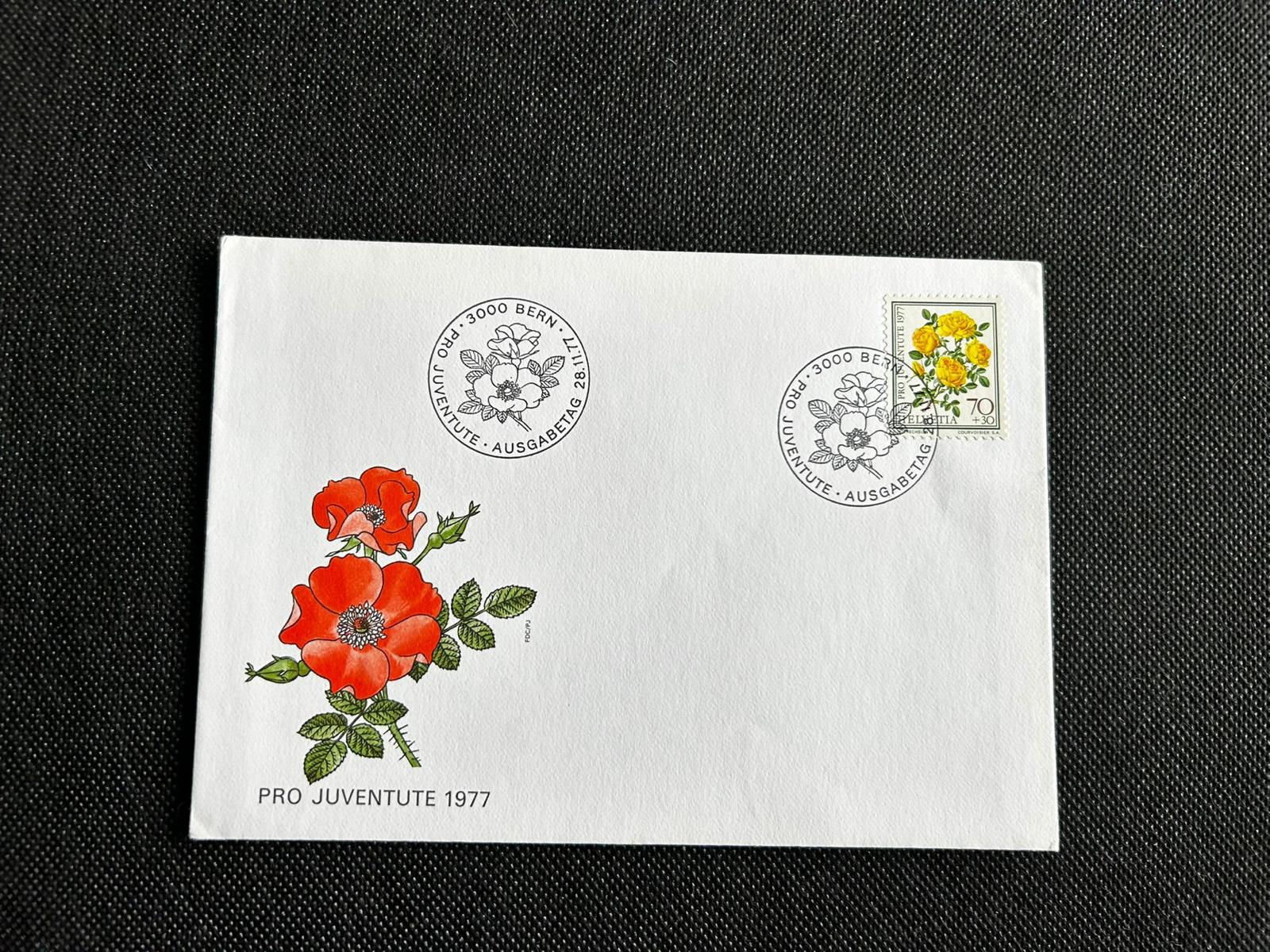 P655-Switzerland Pro Juventute 1977 FDC Floral Cover Bern First Day Cover