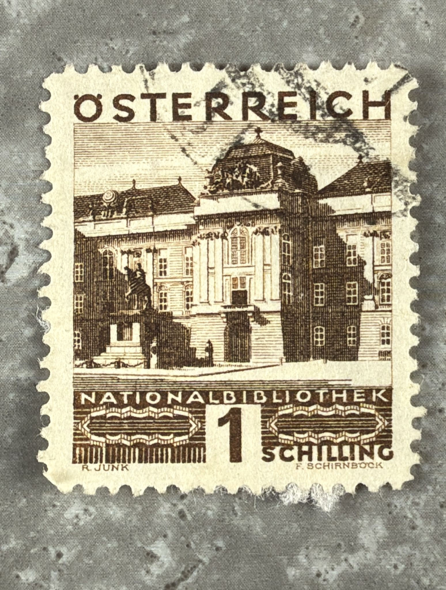 F357-Austria 1952 National Library Vienna 1 Schilling Used Postage StampÖsterre