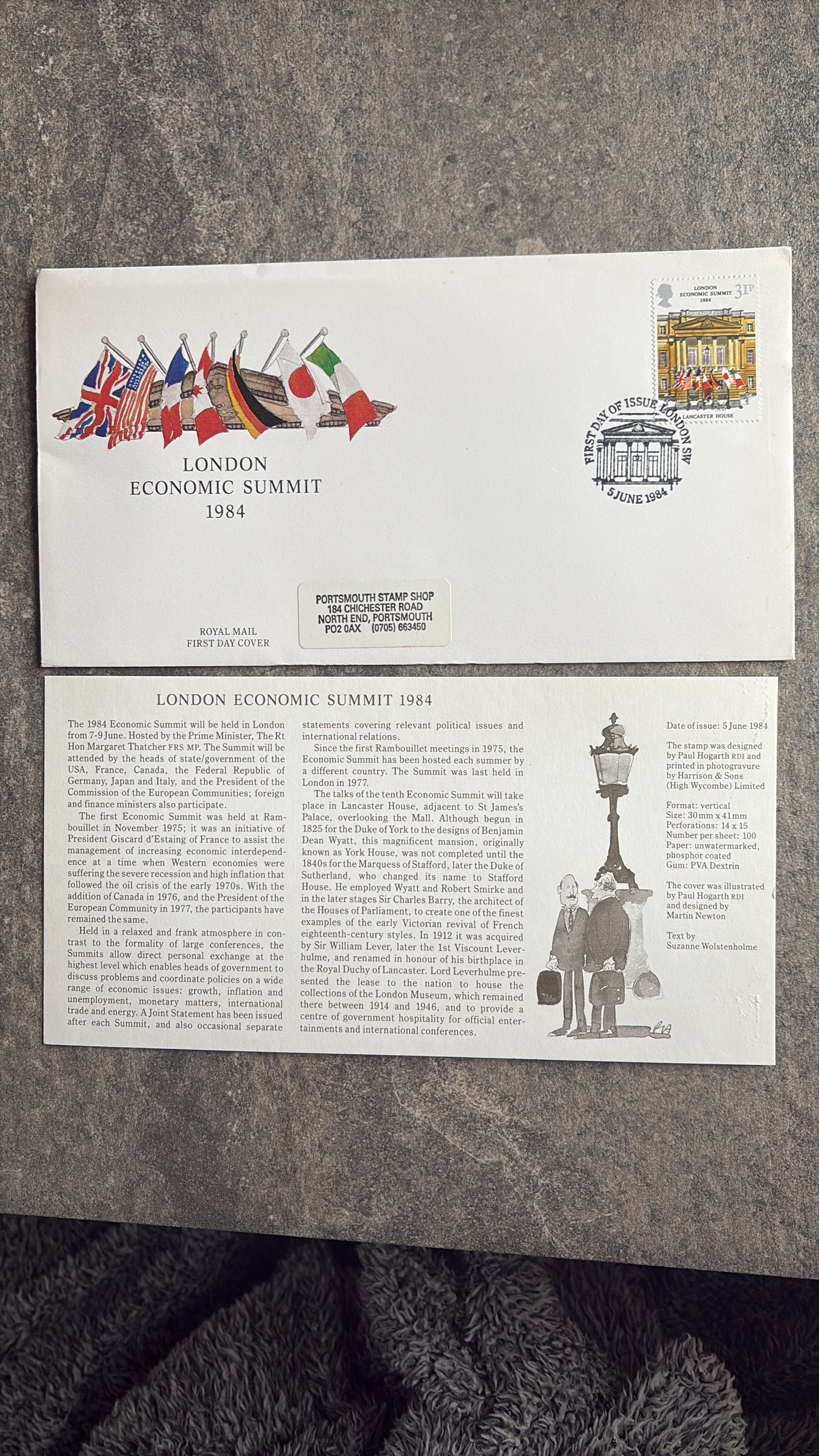 F685-1984 London Economic Summit FDC First Day Cover Lancaster House 31p Stamp U