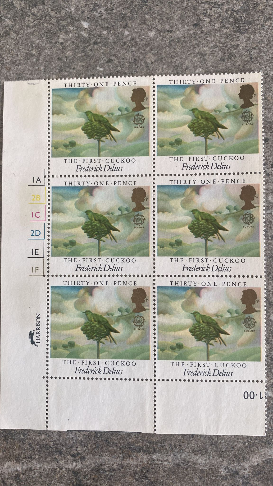 A382-Great Britain 1985 “The First Cuckoo – Frederick Delius31p Europa Music Y