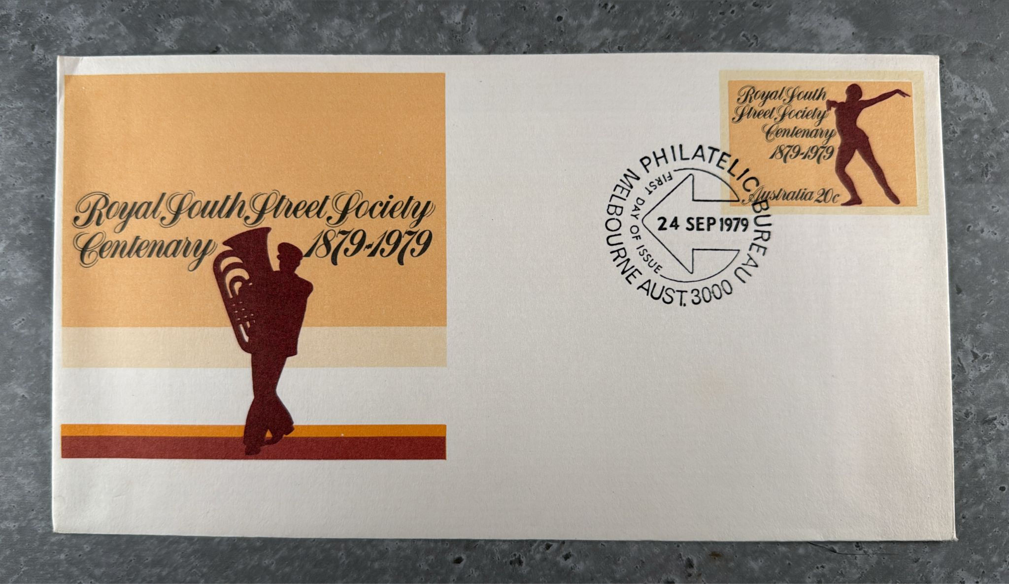 F538-Australia 1979 Royal South Street Society Centenary FDC 20c Stamp Melbourn