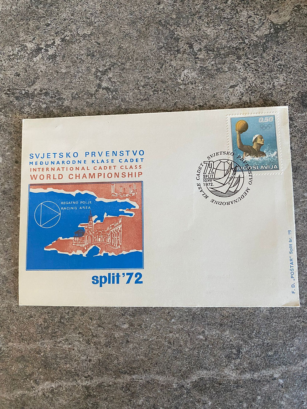 N34
-1972 Split Yugoslavia First Day Cover – International Cadet Class World C