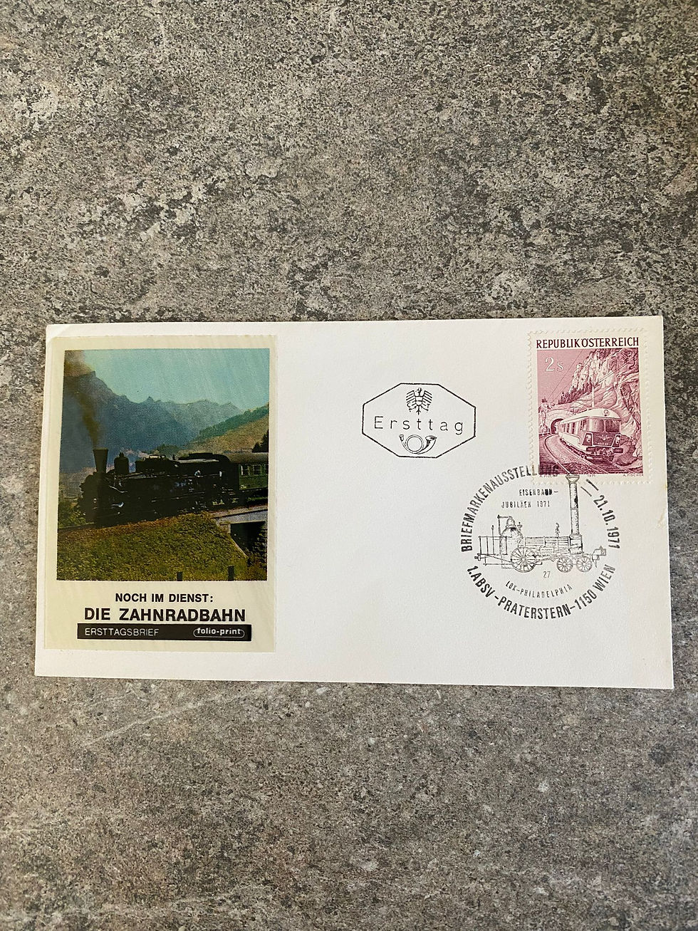 N41- Austria 1971 First Day Cover FDC – Zahnradbahn Railway – Special Cancel V