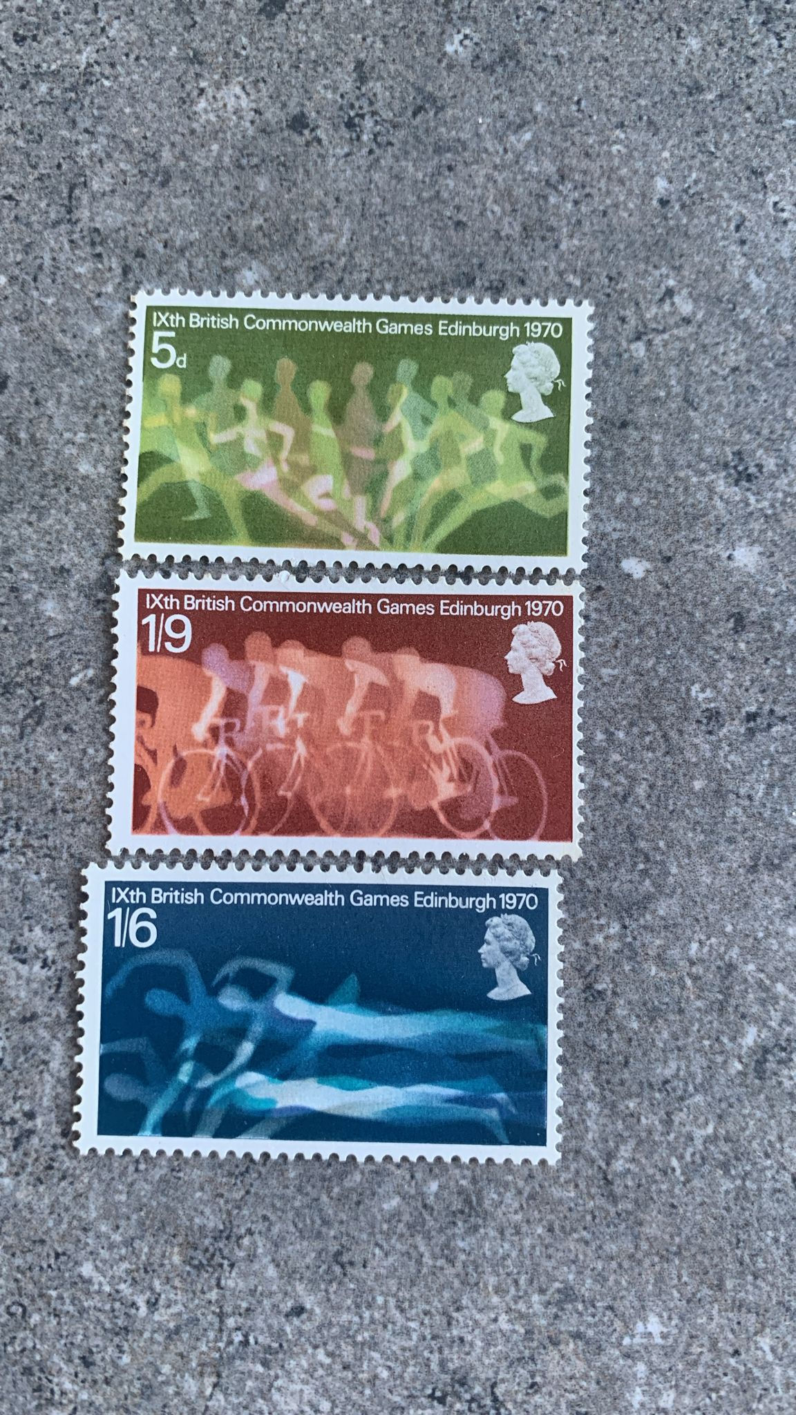 B358-
1970 IXth British Commonwealth Games Edinburgh Complete Set of 3Mint Stam