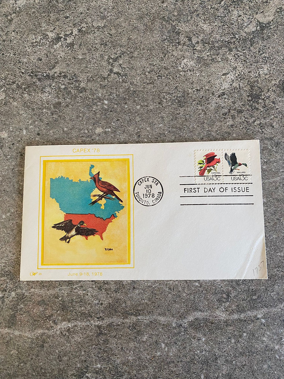 N8-
CAPEX ’78 First Day Cover 1978 Toronto Canada USA 13c Cardinal & Mallard