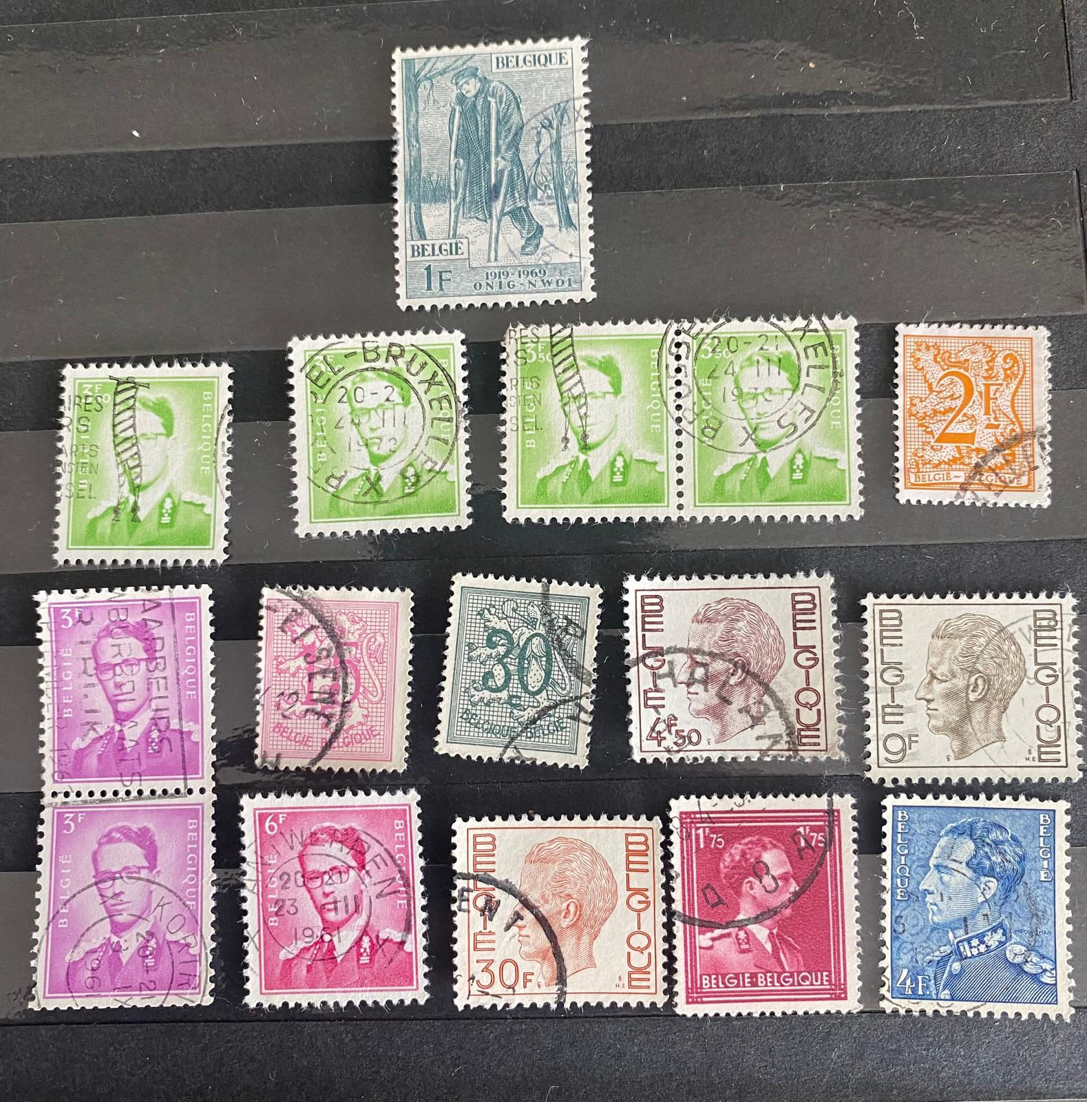 A9 -
Lot of Vintage Belgium Postage Stamps – King Baudouin, Commemoratives & D