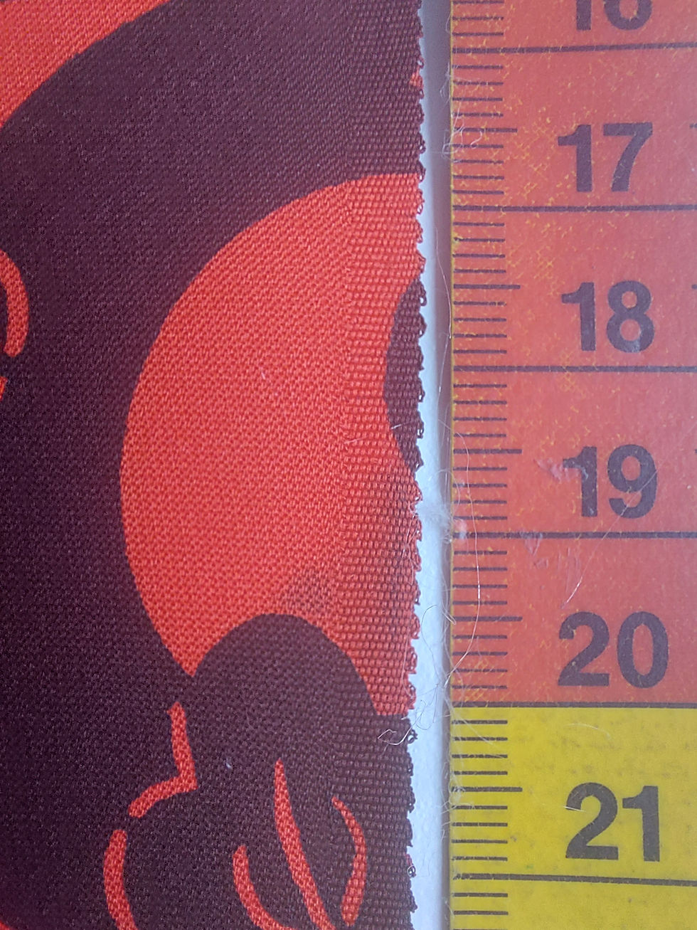 Thumbnail: Kimono fabric - Silk -  Floral Arabesque - Black and Vermillion