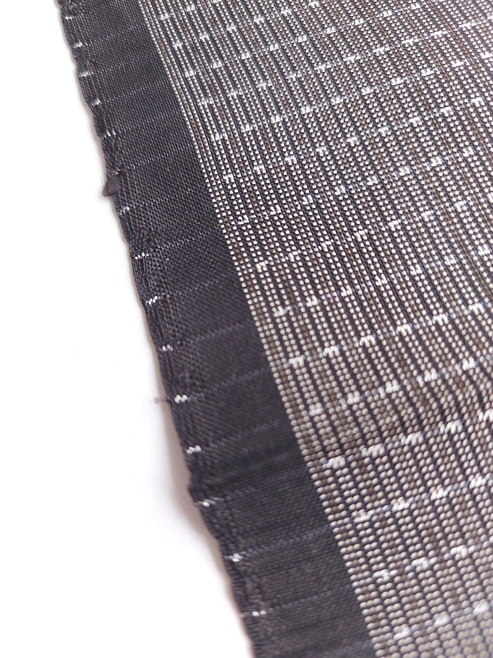 Thumbnail: Kimono fabric - off the roll - Oshima Tsumugi - Grey brown white black  -  www.jasuin.co.uk