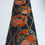 Thumbnail: Japanese - Obi fabric - Woven - Floral Circles - Black, orange, blue grey, gold - Upcycle fabric - www.jasuin.co.uk