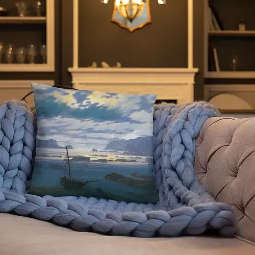 Thumbnail: All-Over CORFU Print Premium Pillow