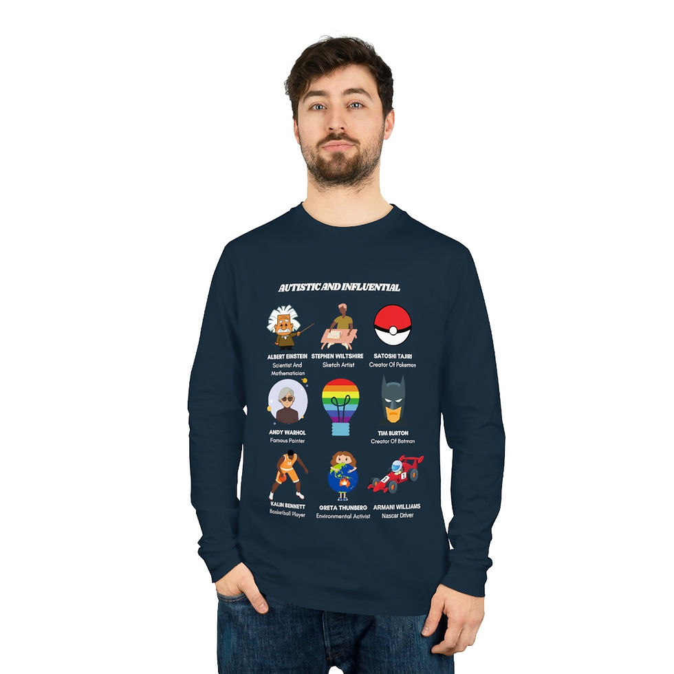 Thumbnail: Autistic and Influential Unisex Organic Long Sleeve Tee