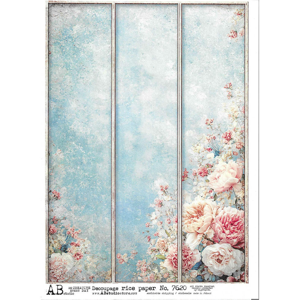 Rice Paper - Flower Strips Background