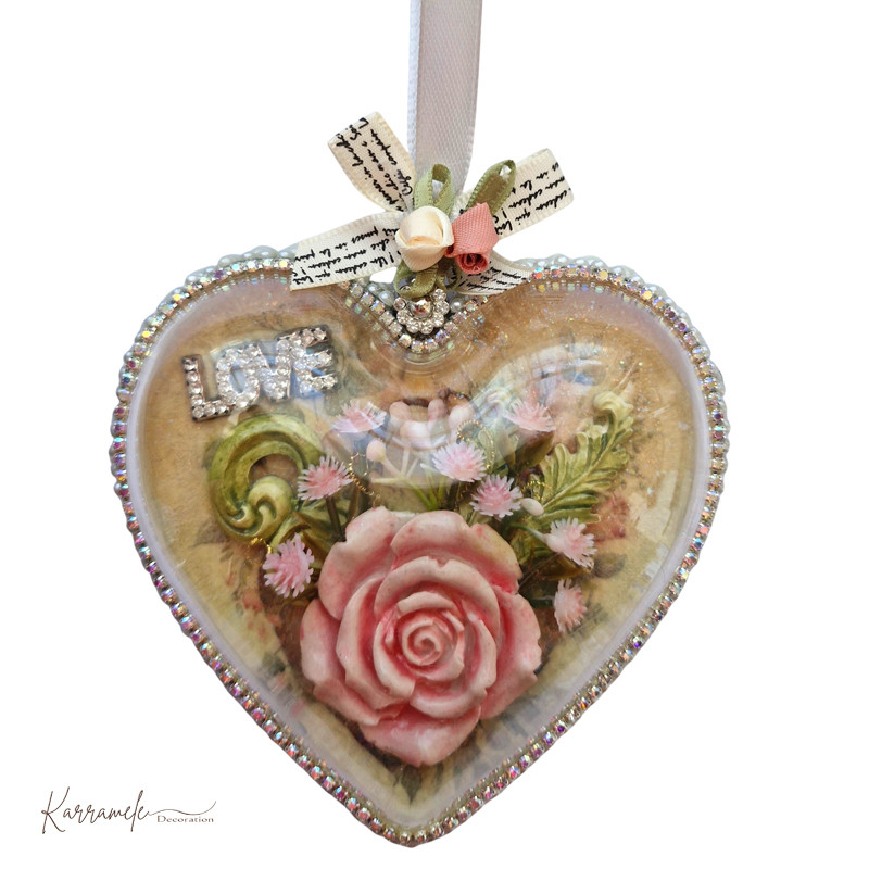 Romantic heart decorative ornament