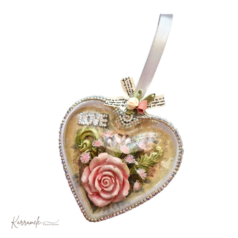 Romantic heart decorative ornament