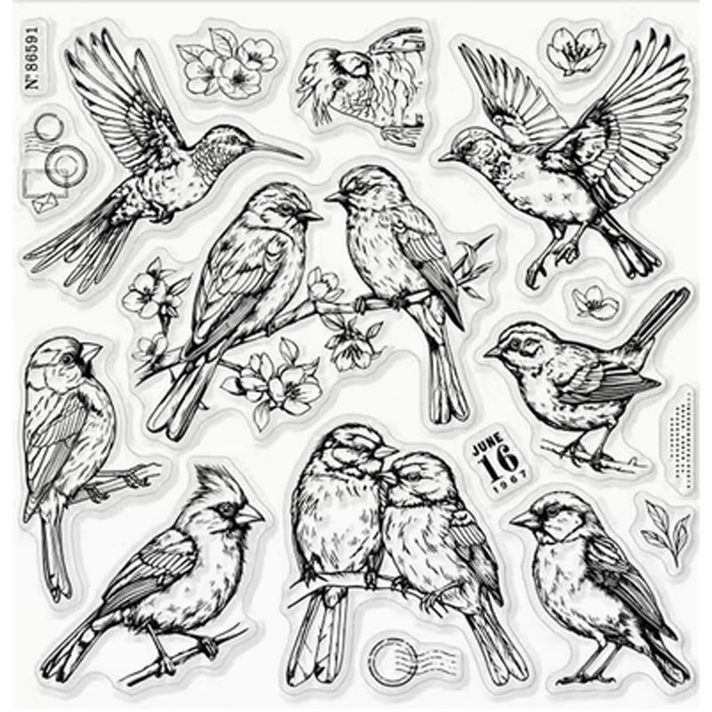 Birds stamp