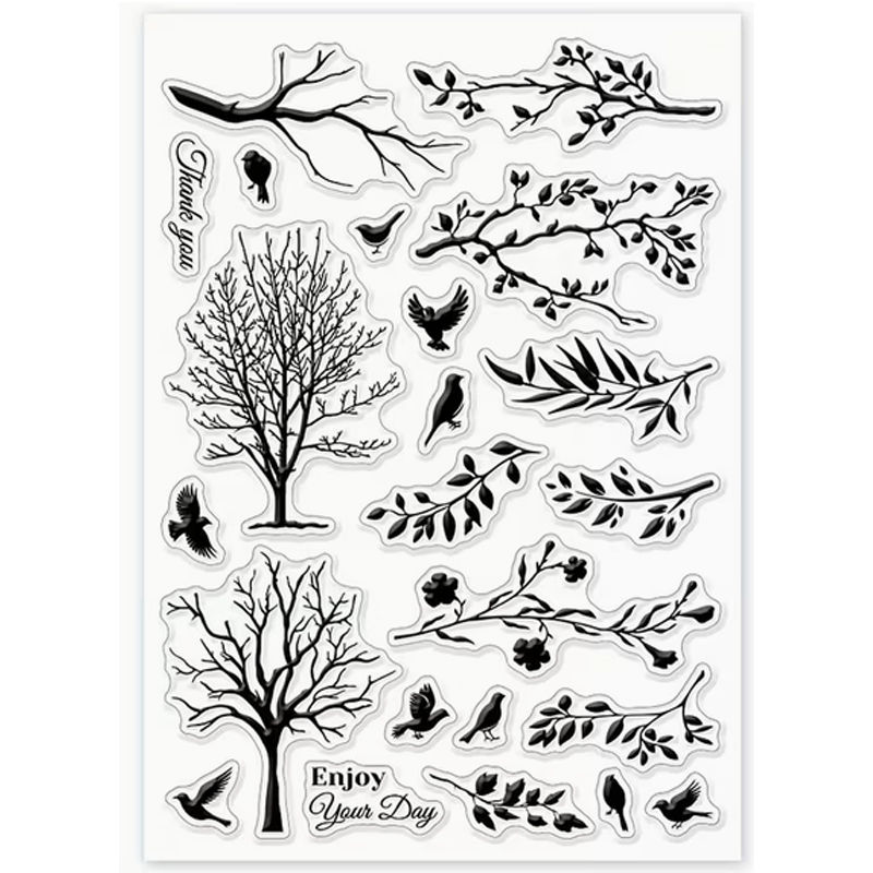 Branches, Trees & Birds Stamp