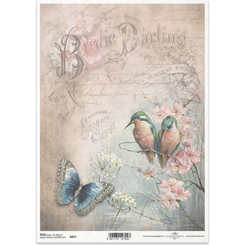 Rice Paper – Birds, Butterfly & Floral