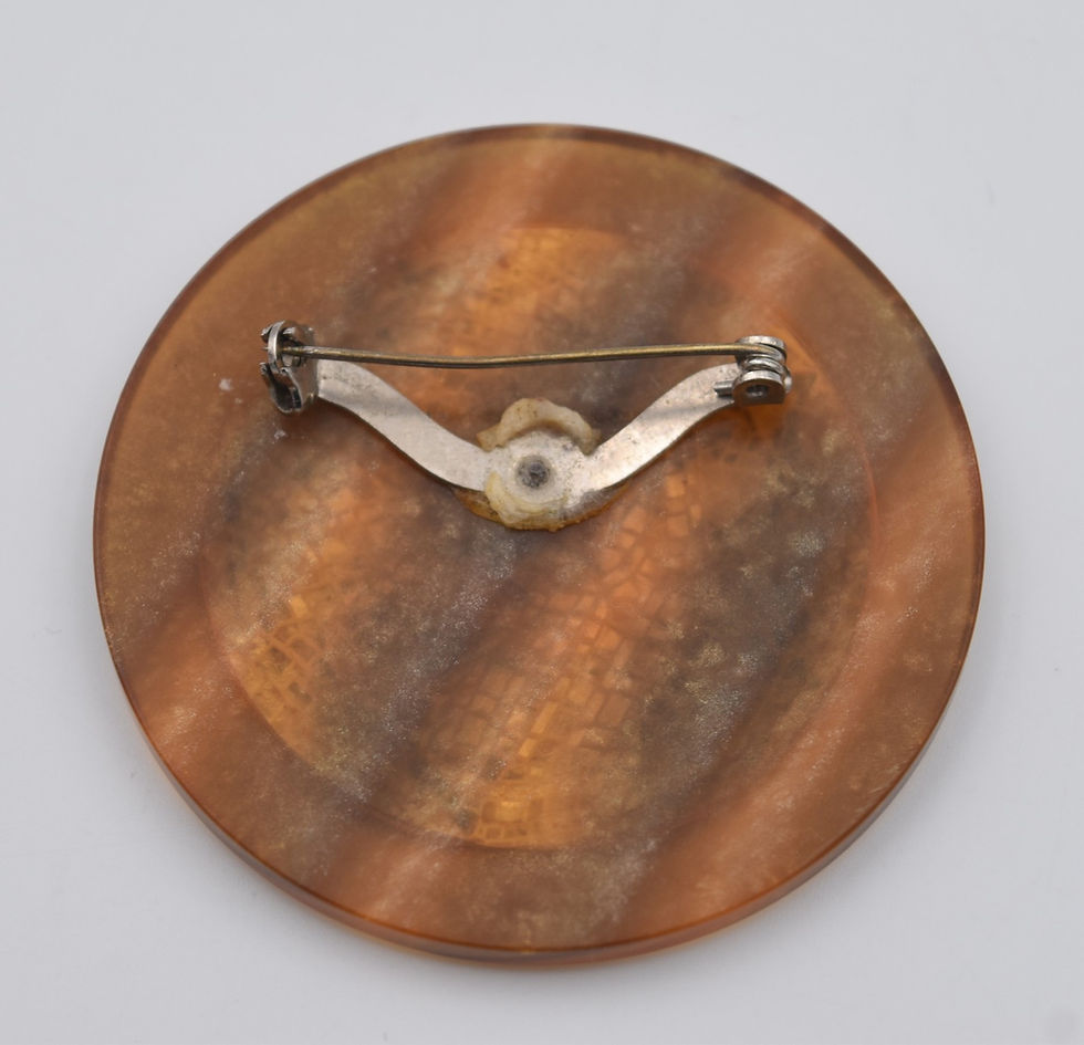 Broche vintage Lea Stein Cocagne de sort brocante Barbentane