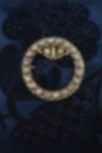 Ancienne broche argent vermeil taille rose Cocagne de sort bijoux anciens