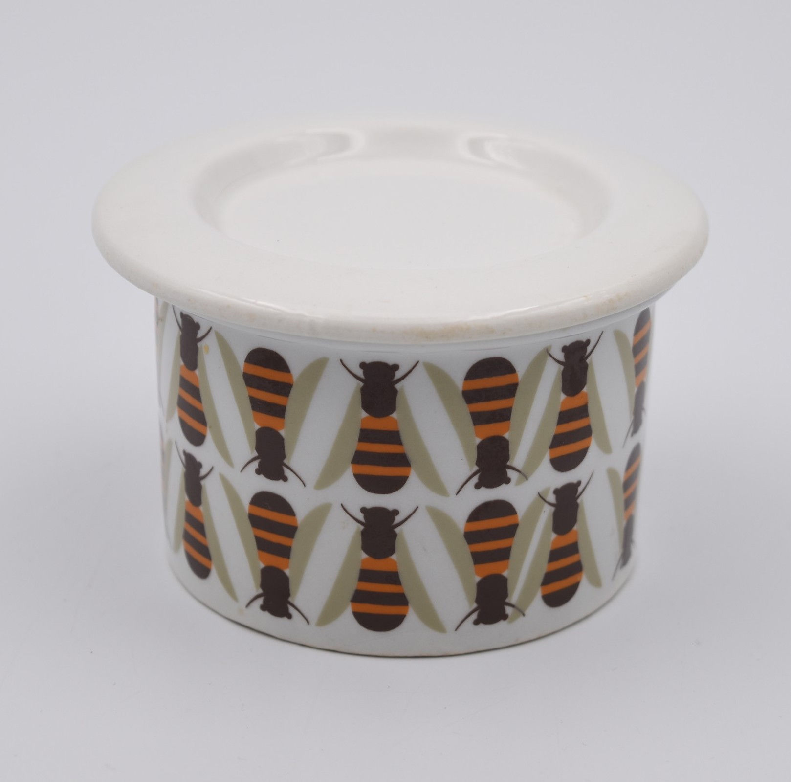 Pot à miel vintage ARABIA FINLAND honey bee POMONA