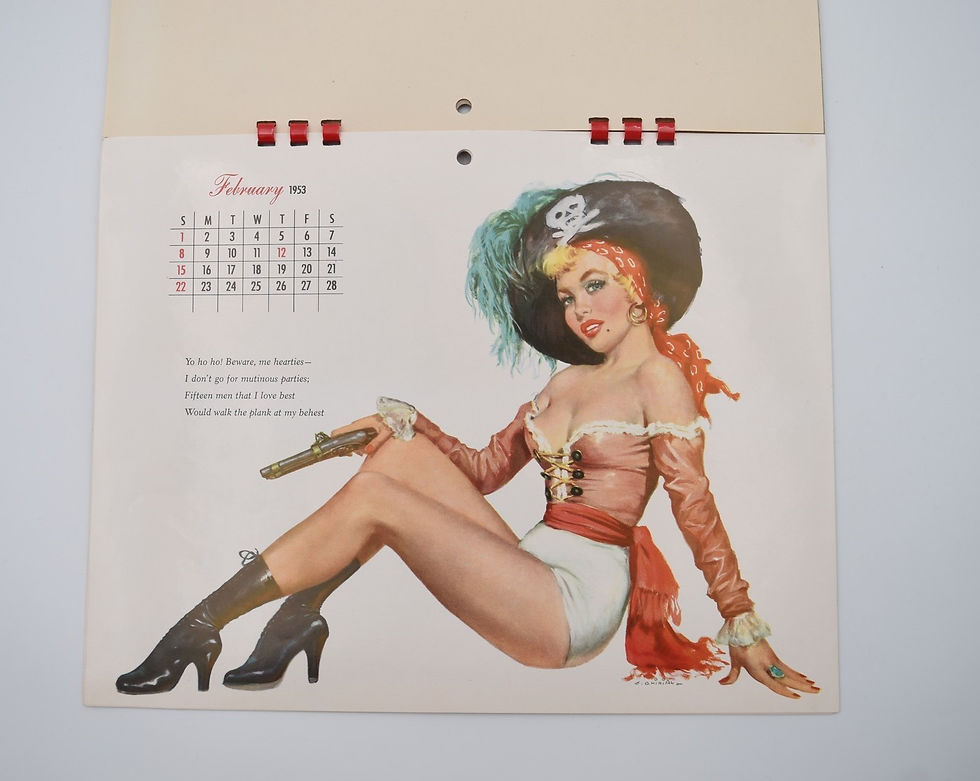 Miniature : Calendrier vintage pin up 1953 Esquire Girl