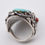 Miniature : bague argent corail turquoise Navajo amérindien