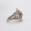 Miniature : Bague argent corail Chine Tibet Cocagne de sort bijoux anciens