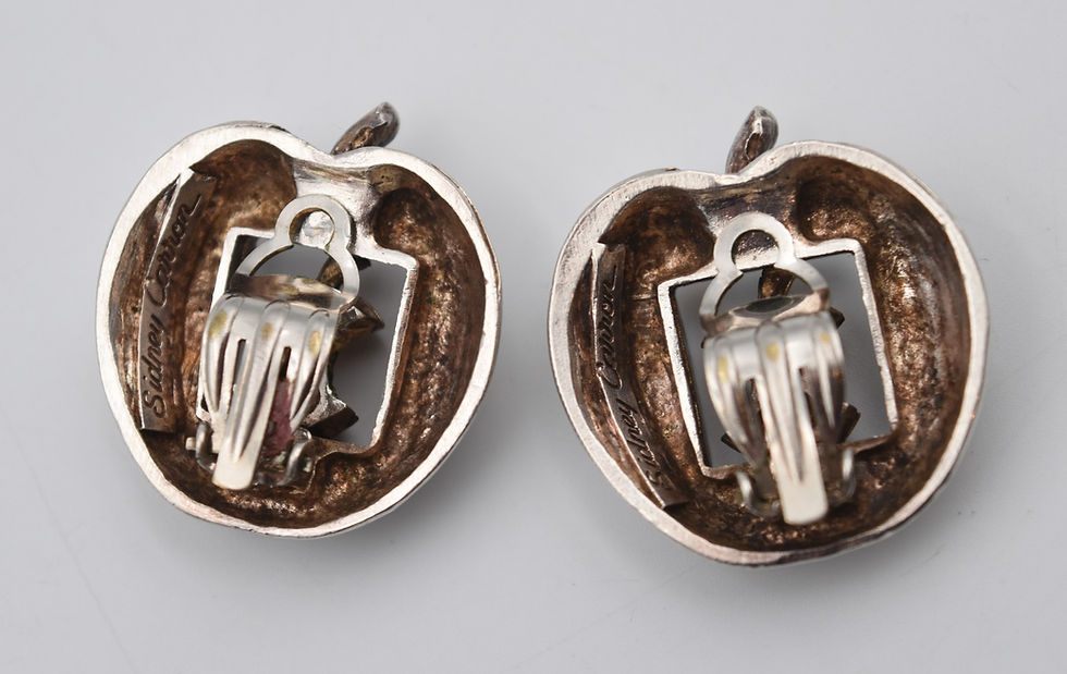 Miniature : Paire de boucles à clips vintage Sidney Carron Cocagne de sort bijoux