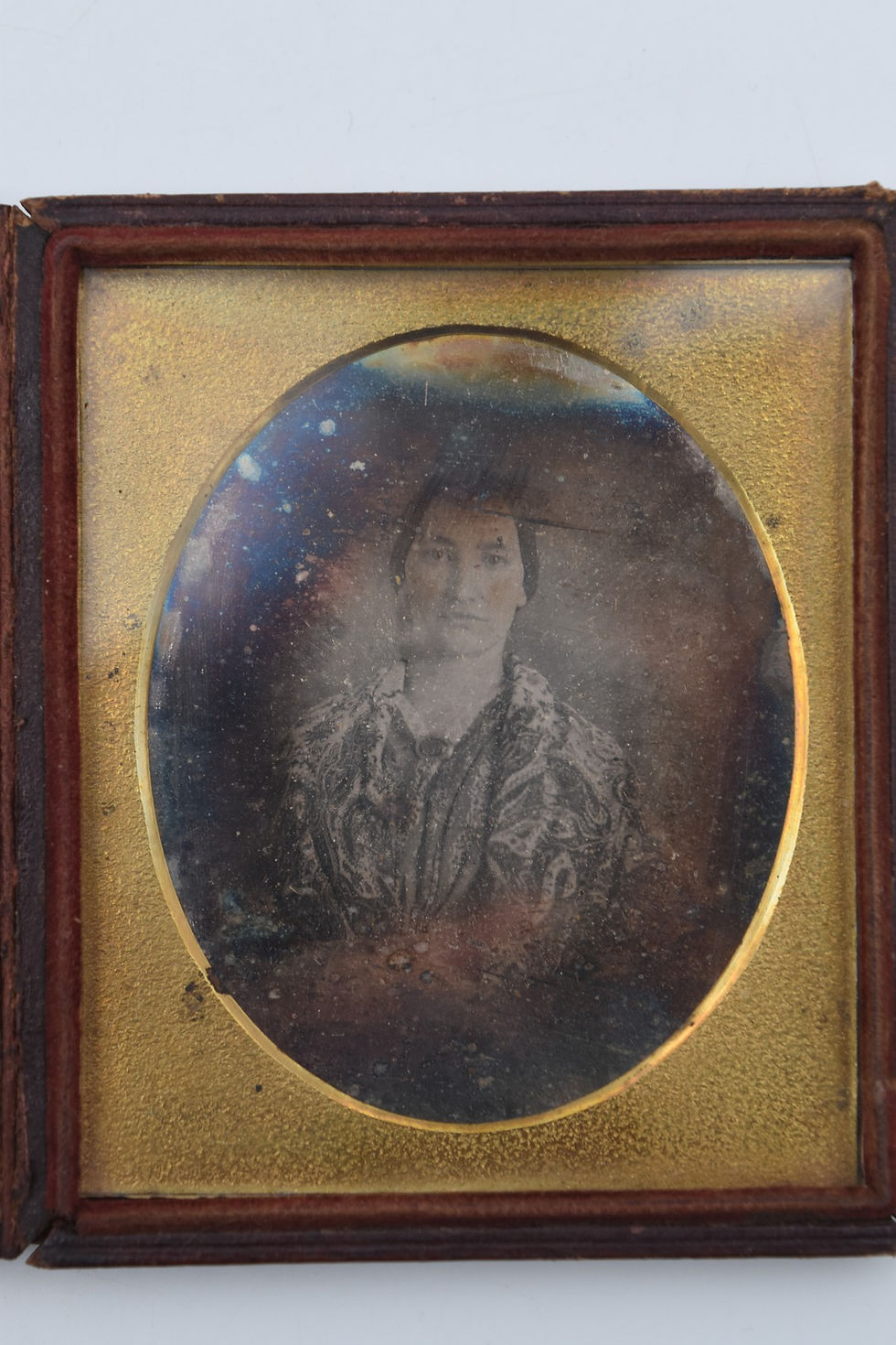 Miniature : Daguerréotype portrait de femme au fichu Cocagne de sort