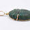 Miniature : Pendentif scarabée en turquoise ou malachite ancienne amulette monture or