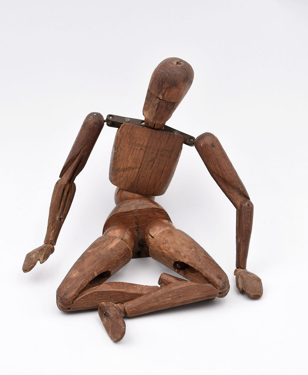 Ancien mannequin artiste peintre en bois articulé XIXème siècle