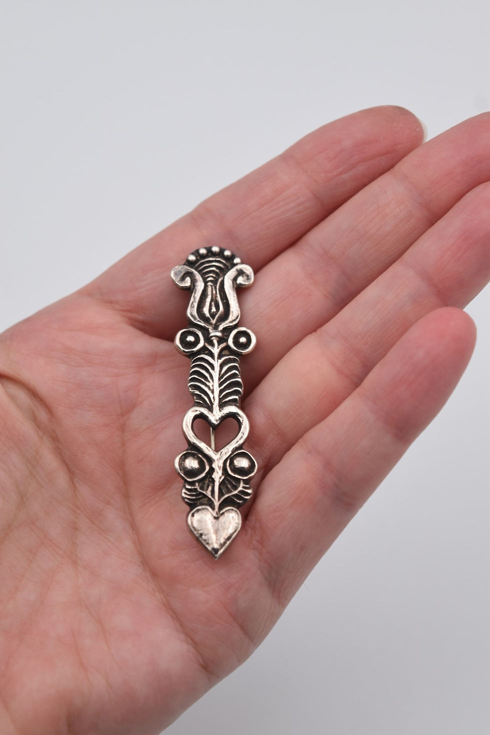 Broche vintage en argent Toulhoat Cocagne de sort brocante Barbentane