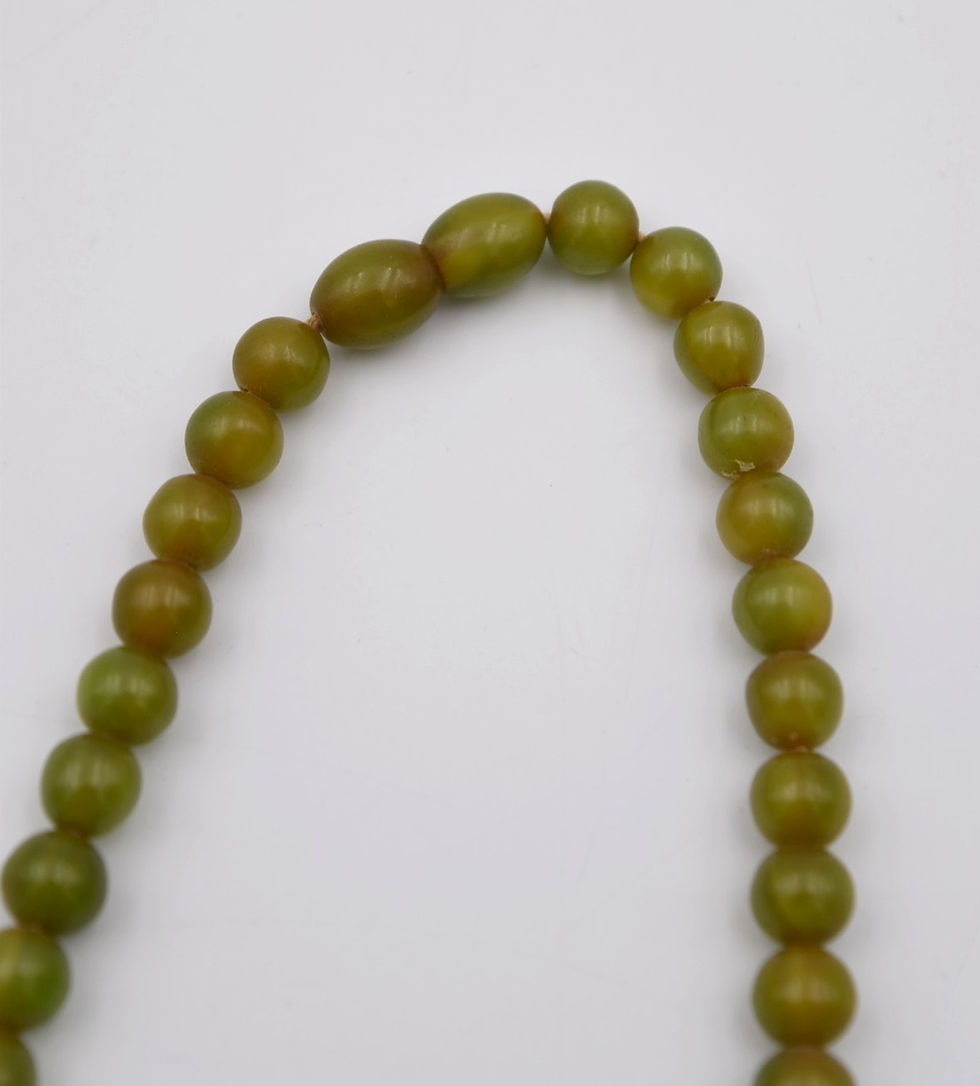 Miniature : Collier vintage en bakélite verte necklace bijoux