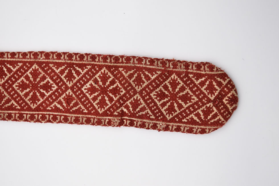 Miniature : Ancienne ceinture broderie de Fès en rouge