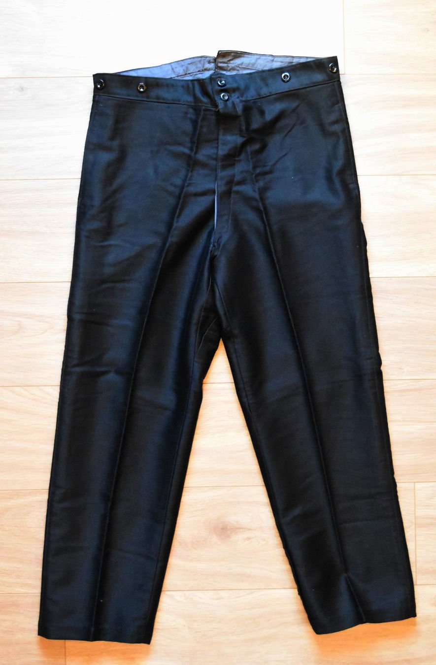 Ancien pantalon à martingale moleskine noir deadstock Cocagne de sort vintage