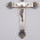Miniature : Ancien pendentif croix en argent et nacre