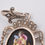 Miniature : Ancien pendentif argent perles porcelaine décor japonisant geisha Cocagne de sort