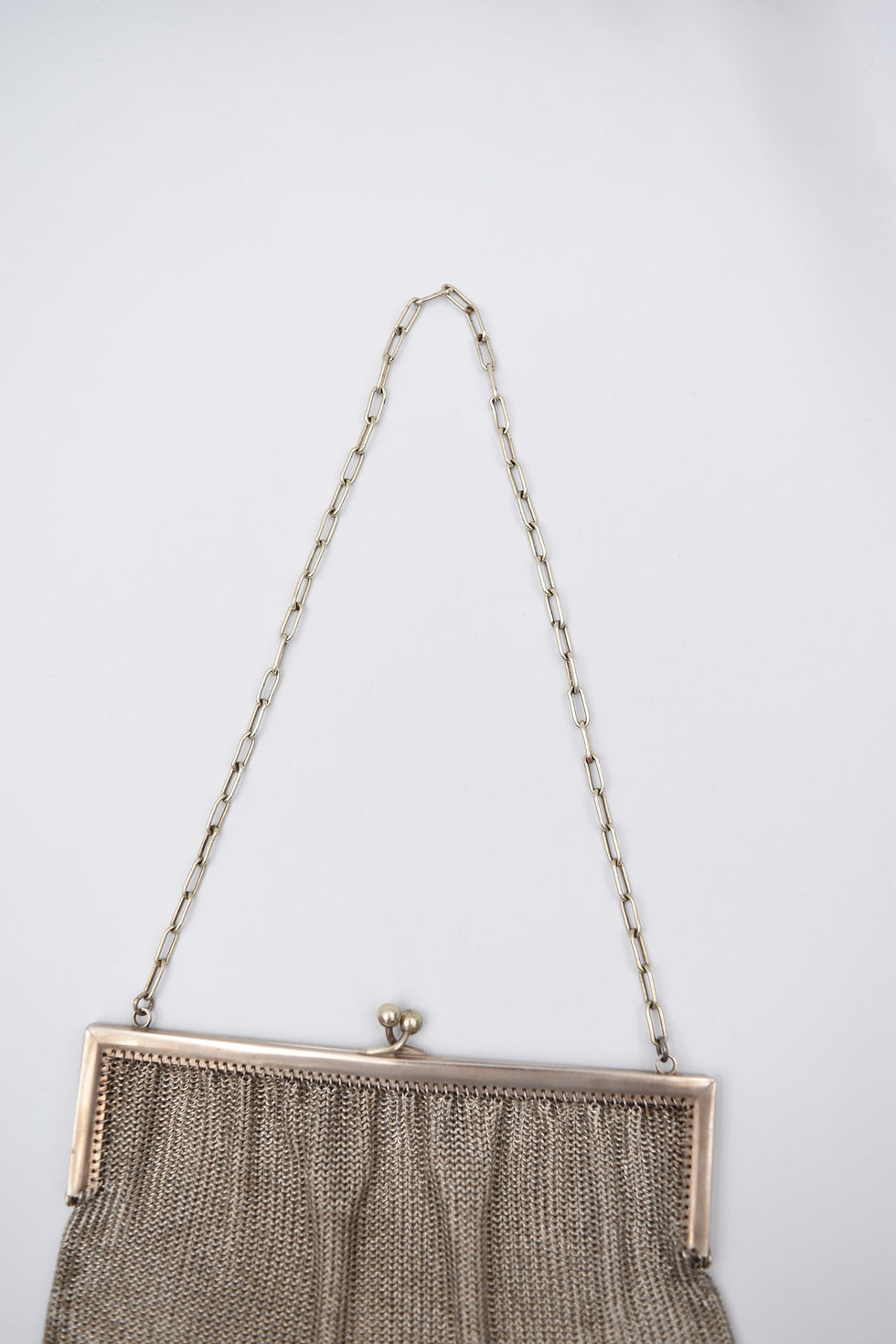 Miniature : Ancien sac bourse aumônière cotte de maille en métal argenté arlésienne Cocagne de sort