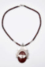Collier touareg avec pendentif en argent et agate Cocagne de sort Barbentane brocante