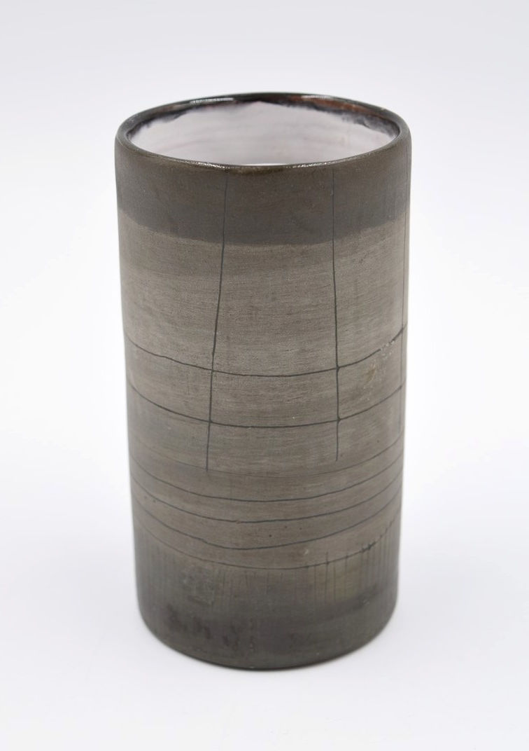 Miniature : Vase rouleau signé Jacques Innocenti céramique des années 1950