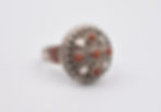 Bague vintage en argent et corail Cocagne de sort bijoux
