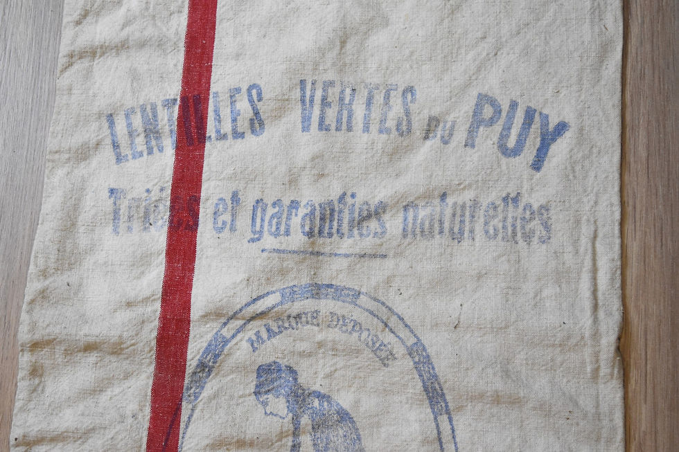 Miniature : Sac à grain en lin lentilles du Puy La Glaneuse Sauron-Ferret Brives-Charensac