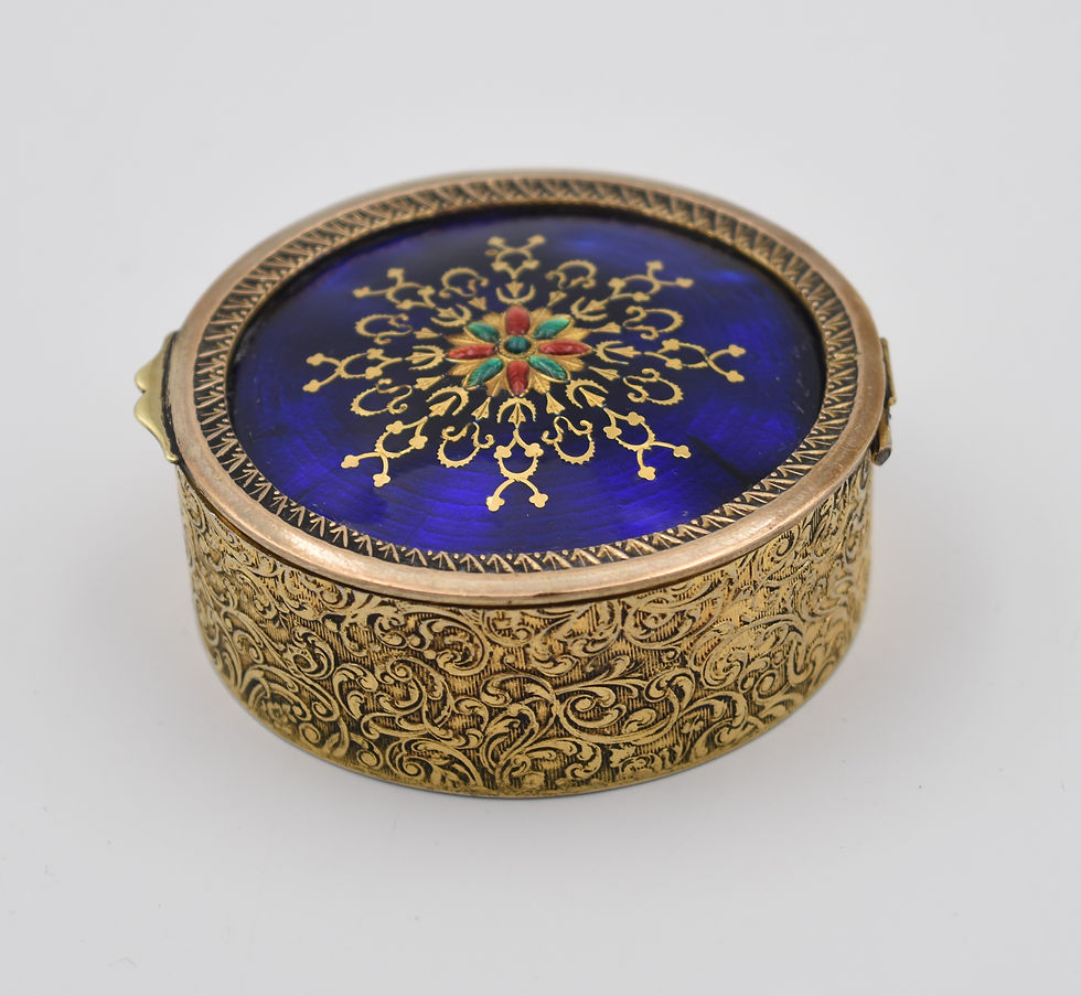 Miniature : Ancienne petite boite à bijoux émaux bressans bijoux ancien Cocagne de sort