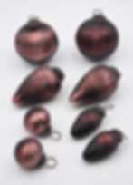 boules de Noël anciennes en verre églomisé boule Cocagne de sort