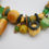 Miniature : Collier vintage style tutti frutti verre galalithe Cocagne de sort