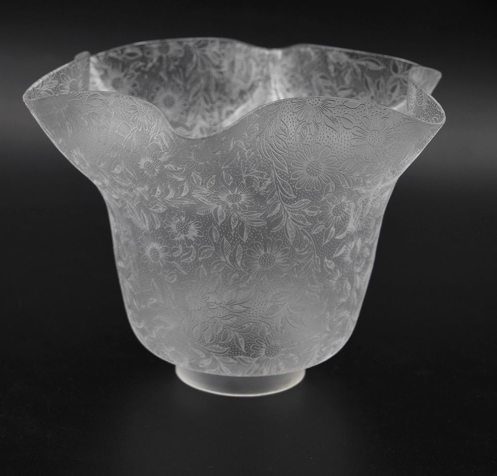 Grande tulipe de lampe à pétrole Baccarat Saint Louis Cocagne de sort Barbentane