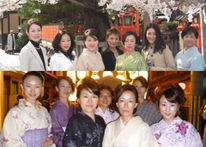 京都祇園の名所にてお花見&お食事会。納涼浴衣パーティー(祇園祭)高麗人参 IBA.JAPAN 山上雅子