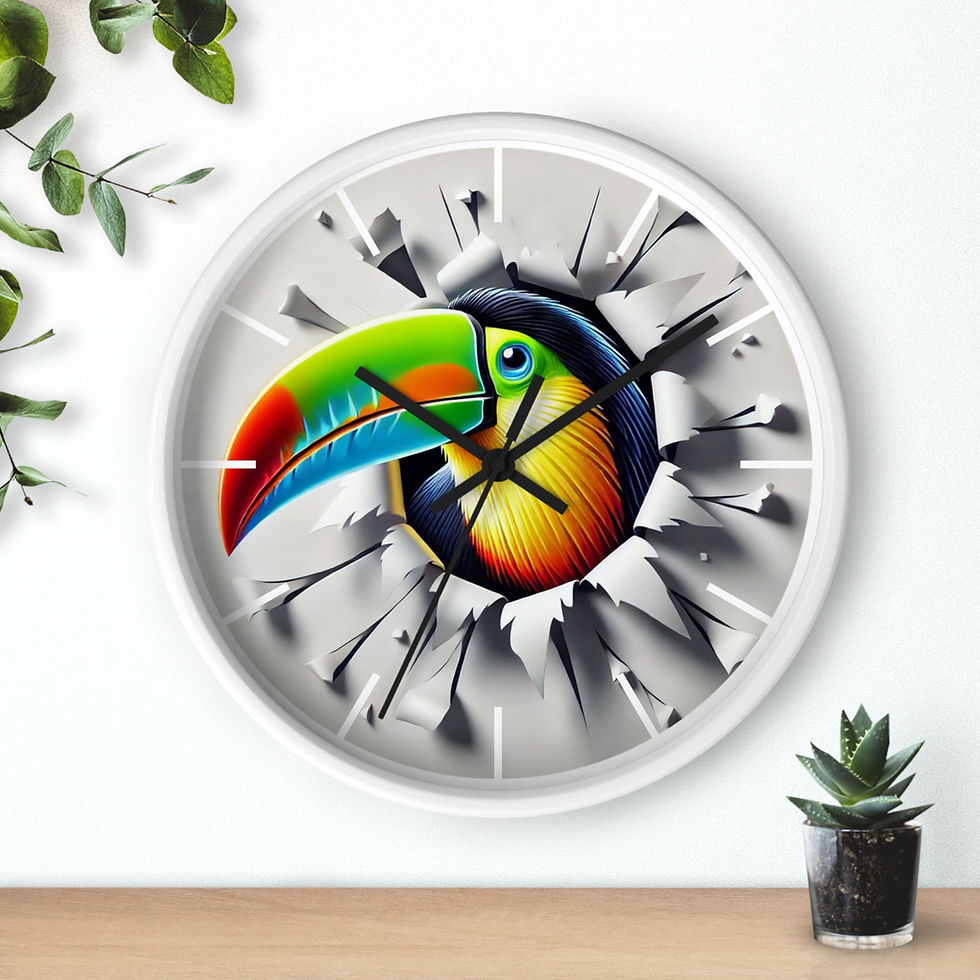 Thumbnail: Tropical Toucan Wall Clock - Colorful Breakthrough Design for Vibrant Spaces