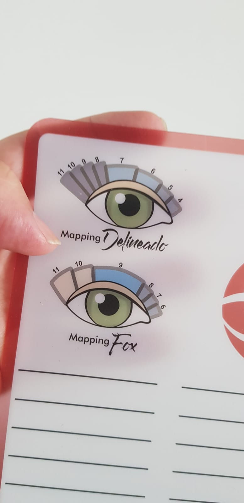 Placa para depósito de cílios em PVC