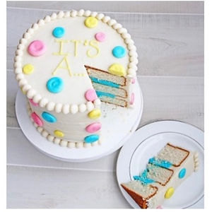 Simple Gender Reveal Cake